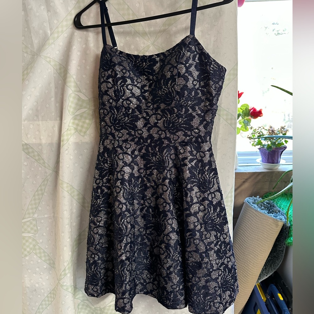 Sparkly blue Windsor dress